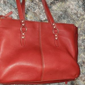 Buxton Genuine Leather Laptop Tote Bag